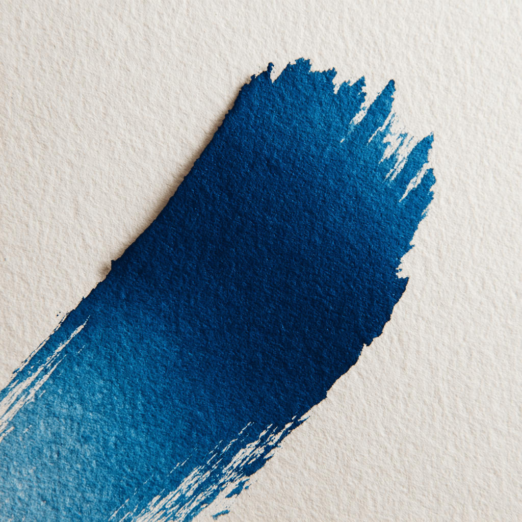 Abstract blue pigment art